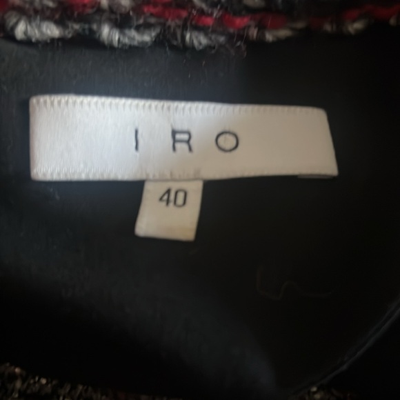 IRO Carene Red Tweed Boucle Jacket - Picture 7 of 8